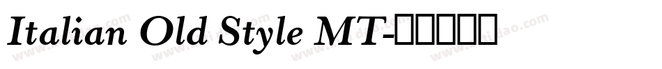 Italian Old Style MT字体转换